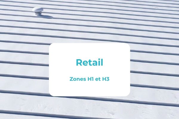 Cool Roof en zones climatiques H1 et H3 : Bâtiments retail
