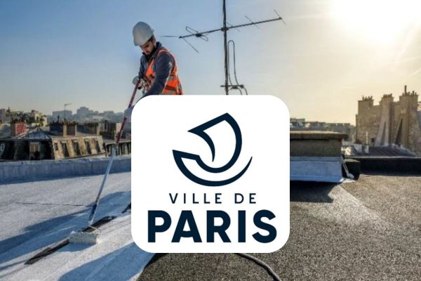 Cool Roof à l'école Louis Blanc dans le 11ème arrondissement de Paris : L'école bénéficie désormais de tous les avantages du cool roofing.