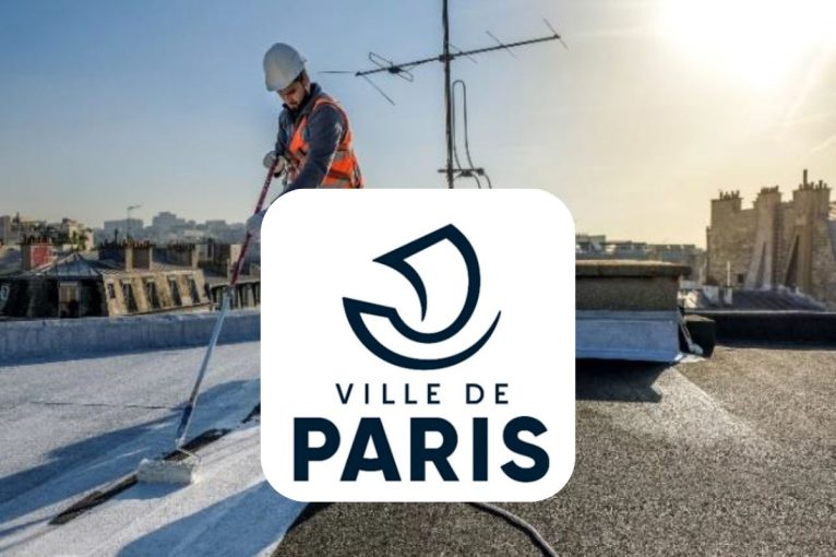 Cool Roof à l'école Louis Blanc dans le 11ème arrondissement de Paris : L'école bénéficie désormais de tous les avantages du cool roofing.